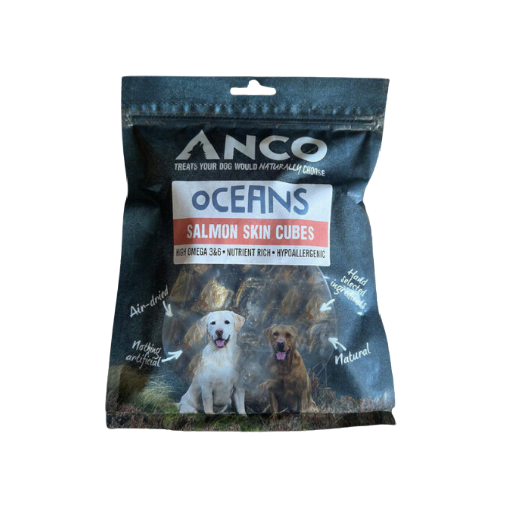 Anco Oceans Salmon Skin Cubes 100g