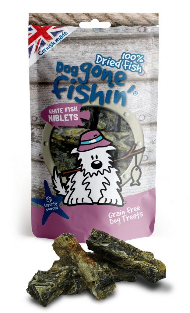 Dog Gone Fishin' White Fish Niblets 100% Dried Fish 75g