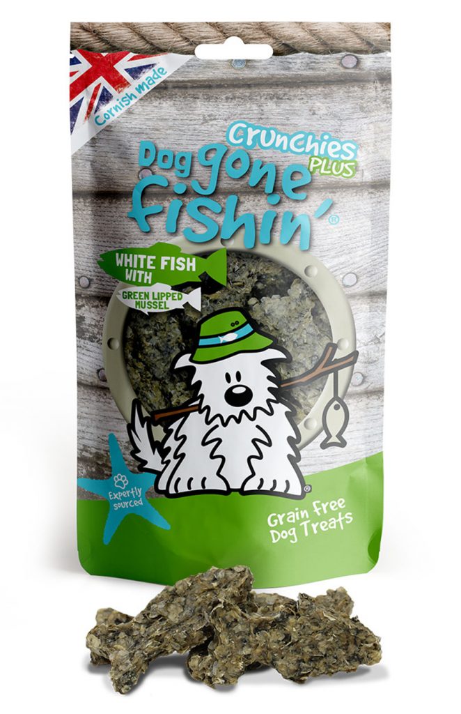 Dog Gone Fishin' White Fish With Green Lipped Mussel Crunchies 75g