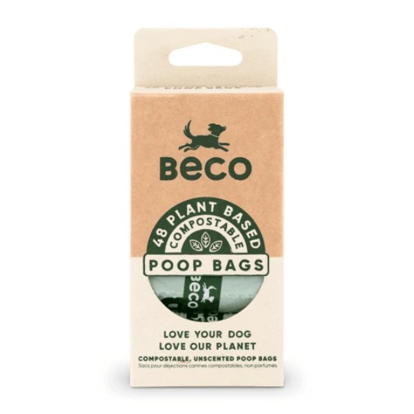 Beco Pets 60 Compostable Poop Bags - Proper Dog Treats