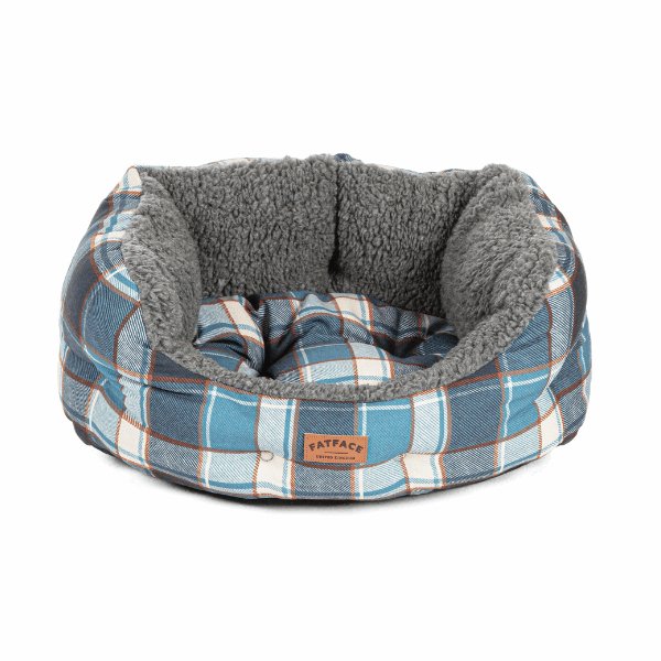 CLEARANCE Danish Design FatFace Fleece Check Deluxe Slumber Bed - Proper Dog Treats