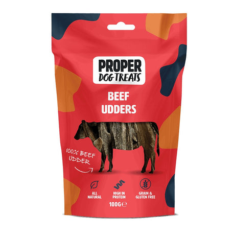 Proper Dog Treats Beef Udder 100g - Proper Dog Treats