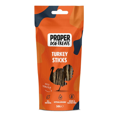 Proper Dog Treats Turkey Sticks 50g - Proper Dog Treats